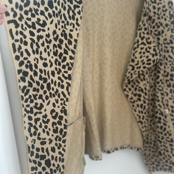 Belle by Kim Gravel Tan Leopard Print Moto Jacket - Picture 13 of 15